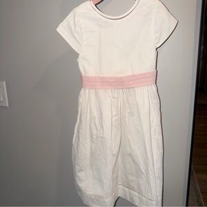 Edgehill Collection White Pink Bow Linen Cotton Dress Size 6 NWT Easter Spring